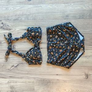 Retro two-piece swimsuit (size 8)